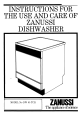 Zanussi DW 65 TCR Instructions For Use And Care Manual