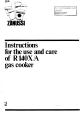 Zanussi R140X Instructions For Use Manual