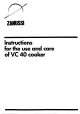 Zanussi VC 40 Instruction Booklet
