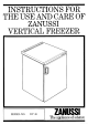 Zanussi DV 45 Use And Care Instructions Manual