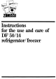 Zanussi DF 50/14 Use And Care Instructions Manual