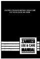Zanussi Hob Use And Care Manual