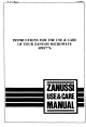 Zanussi MW1776 Use And Care Instructions Manual