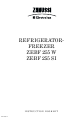 Zanussi Electrolux ZEBF 255 W Instruction Booklet