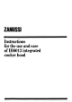 Zanussi IH6013 Instructions For The Use And Care