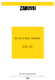 Zanussi ZEL 63 Instruction Booklet