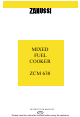 Zanussi ZCM 630 Instruction Booklet