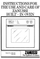 Zanussi FM 5611 Instructions For Use Manual