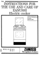 Zanussi EC 29 B Instruction Booklet