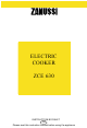 Zanussi ZCE 630 Instruction Booklet