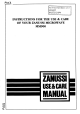Zanussi MM900 Instructions For Use And Care Manual