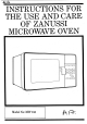 Zanussi MW 155 Instructions For Use Manual