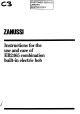 Zanussi EB2465 Instructions For The Use And Care