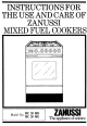 Zanussi MC 20 MB Instructions For Use And Care Manual