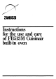 Zanussi Cuisinair FB513M Instructions For Use And Care Manual