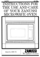 Zanussi MWi 771 Instructions For Use Manual