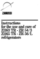 Zanussi Z1163 TR Instructions For Use And Care Manual
