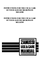 Zanussi ME1205B Instructions For Use And Care Manual