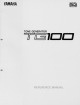 Yamaha TG100 Reference Manual