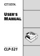 Citizen OPTICAL MOUSE User Manual