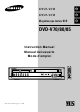Samsung DVD-V70 Instruction Manual