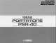 Yamaha PortaTone PSR-40 Owner's Manual