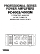 Yamaha PC4002 Operating Manual
