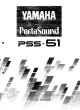 Yamaha PortaSound PSS-51 Owner's Manual