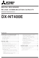 Mitsubishi Electric DX-NT400E Operation Manual