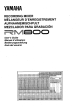 Yamaha RM800 User Manual