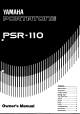 Yamaha PortaTone PSR-110 Owner's Manual