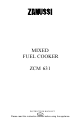 Zanussi ZCM 631 Instruction Booklet