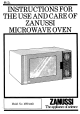 Zanussi MW522D Instructions For Use And Care Manual