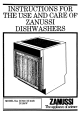 Zanussi DI 720 Instructions For Use Manual