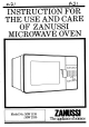 Zanussi MW 1135 Instructions For Use And Care Manual