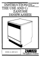 Zanussi EDW 407-2 Instructions For Use And Care Manual