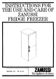 Zanussi ZF 56 Instructions For Use Manual