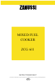 Zanussi ZCG 611 Instruction Booklet