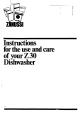 Zanussi Z30 Instructions For Use Manual