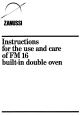 Zanussi FM 16 Instructions For Use And Care Manual