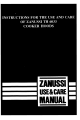 Zanussi TH 6033 Instruction Booklet