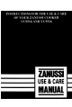 Zanussi VC9516 Instructions For The Use And Care