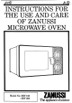 Zanussi MW 182 Instruction Booklet