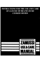 Zanussi ZB 960 Instructions For Use Manual