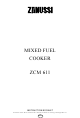 Zanussi ZCM 611 Instruction Booklet