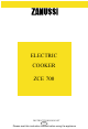 Zanussi ZCE 700 Instruction Booklet