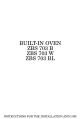 Zanussi ZBS 703 B Instructions For Installation And Use Manual