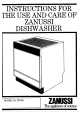 Zanussi DP500 Instructions For Use And Care Manual