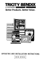 TRICITY BENDIX AW 440 Operating And Installation Instructions