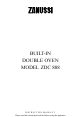 Zanussi ZDC 888 Instruction Booklet